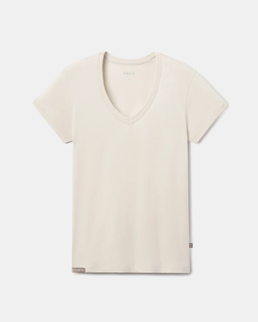 Women’s Essential V-Neck – Alpaca & Pima Cotton T